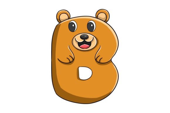 Animal Alphabet Letter B Illustration: A Creative Design Asset