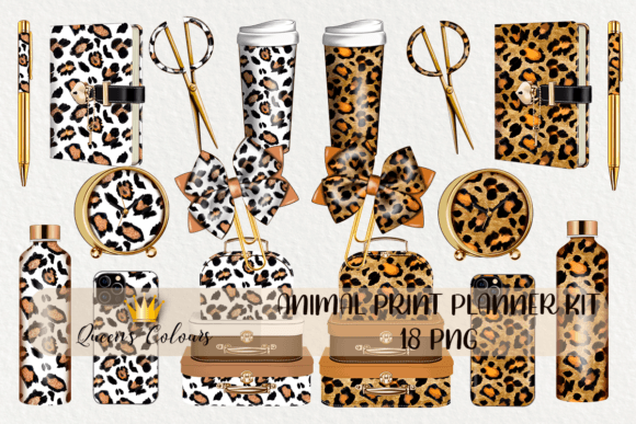 Animal Print Planner Set Clipart: Wildly Creative Design Assets