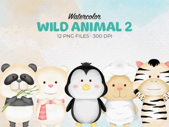 Bringing Nature Indoors: Watercolor Cute Wild Animal 2 Clipart