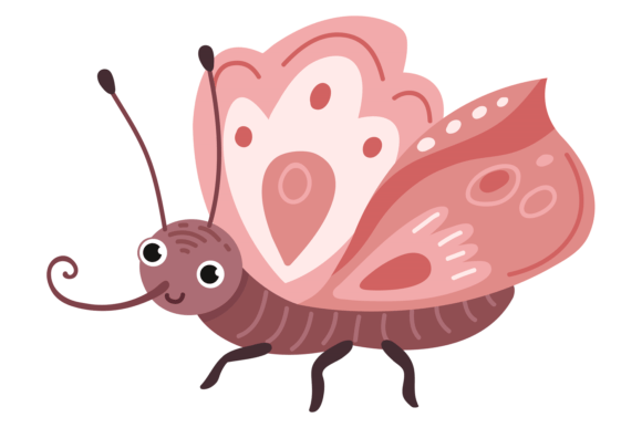 Charming Cute Moth Character: Your Wild Summer Animal Design Asset