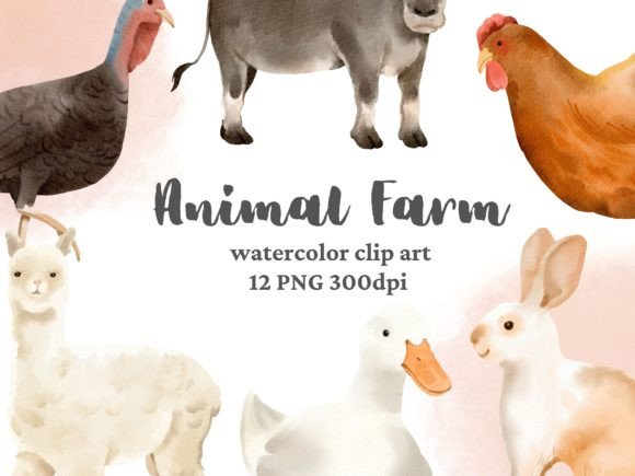 Charming Farmhouse Design: Using Watercolor Animal Farm Art