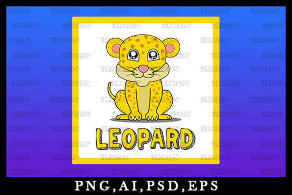 Charming Leopard Clipart: Bringing Kawaii Style to Your Designs