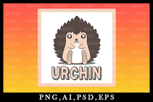 Cute Kawaii Chibi Urchin Animal Art V32: Design Applications