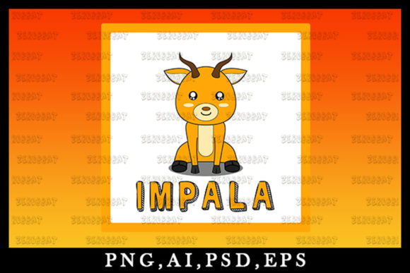Cute Kawaii Impala Animal Clipart V14: Design Asset Deep Dive