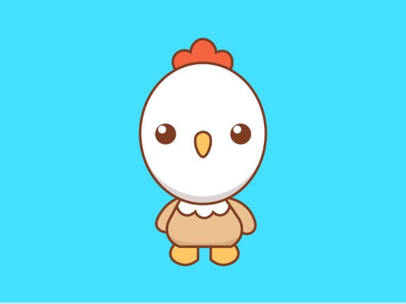 Embrace the Charm of the Kawaii Animal Chicken Icon