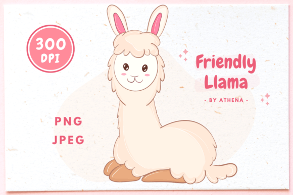 Friendly Valentine Llama Animal Craft for Designers