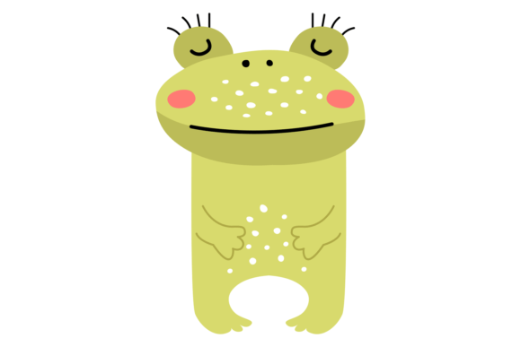 Sleeping Frog: A Happy Green Animal for Baby Nursery Design